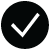 Black icon: checkmark