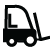 Black icon: forklift